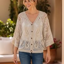 Sequin Cotton Cardi CL330092